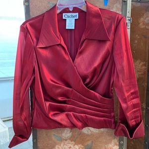Vintage Cachet blouse in red size 6